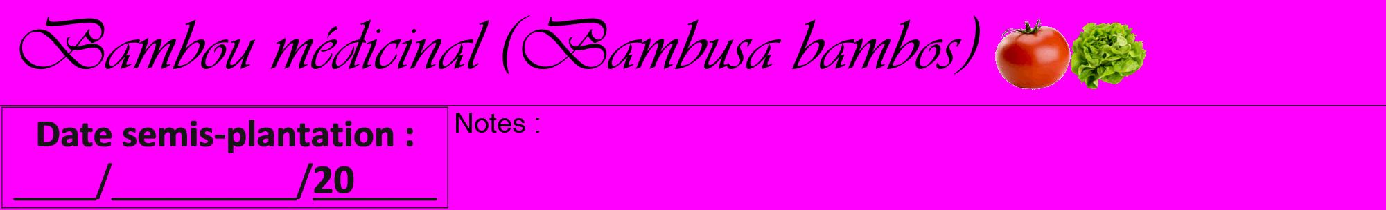 Étiquette de : Bambusa bambos - format a - style noire51viv avec comestibilité simplifiée