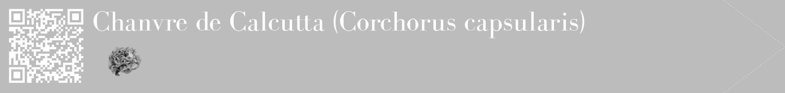 Étiquette de : Corchorus capsularis - format c - style blanche1_simple_simplebod avec qrcode et comestibilité simplifiée