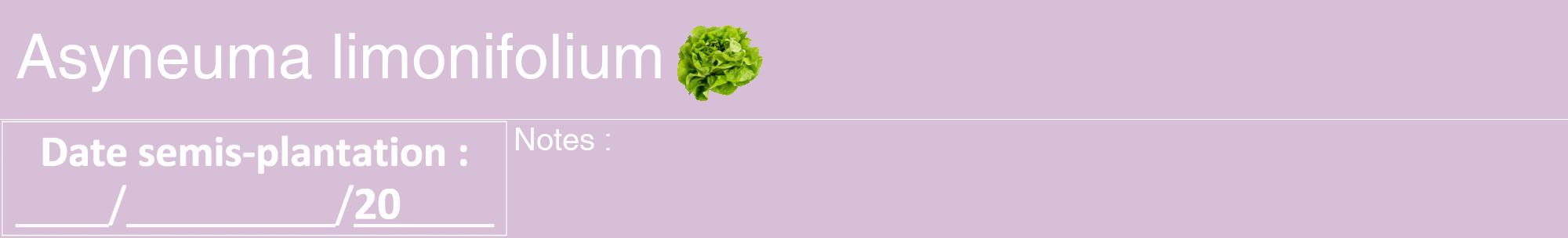 Étiquette de : Asyneuma limonifolium - format a - style blanche54basiquehel avec comestibilité simplifiée