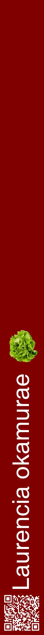 Étiquette de : Laurencia okamurae - format a - style blanche29hel avec qrcode et comestibilité simplifiée