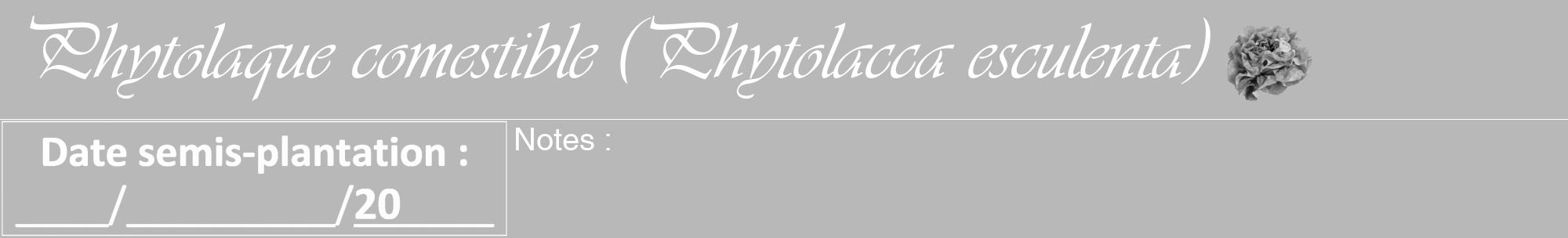 Étiquette de : Phytolacca esculenta - format a - style blanche39basiqueviv avec comestibilité simplifiée