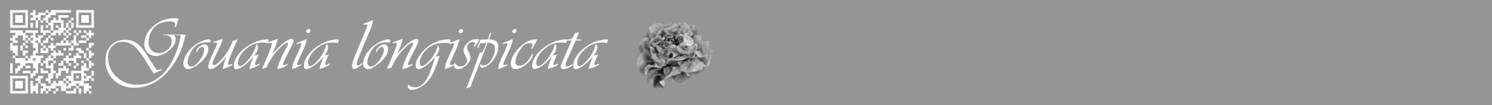Étiquette de : Gouania longispicata - format a - style blanche16viv avec qrcode et comestibilité simplifiée