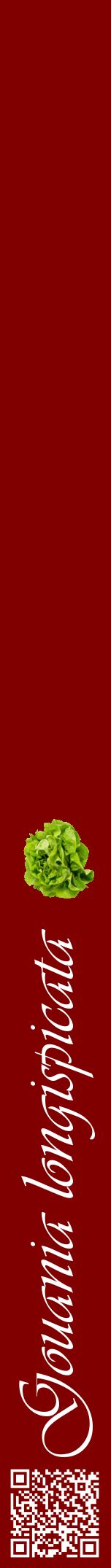 Étiquette de : Gouania longispicata - format a - style blanche29viv avec qrcode et comestibilité simplifiée