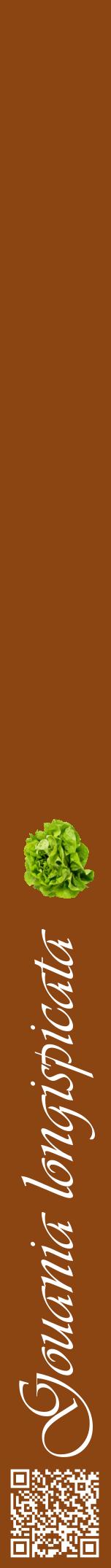 Étiquette de : Gouania longispicata - format a - style blanche30viv avec qrcode et comestibilité simplifiée