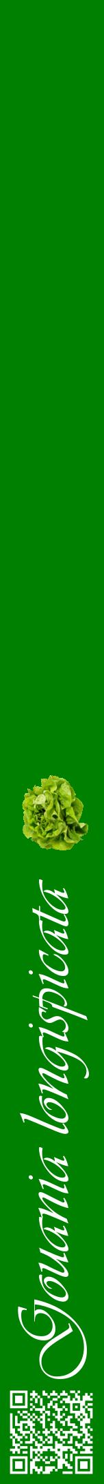 Étiquette de : Gouania longispicata - format a - style blanche9viv avec qrcode et comestibilité simplifiée