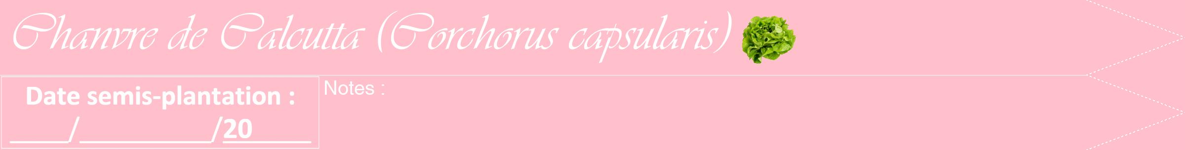 Étiquette de : Corchorus capsularis - format b - style blanche40viv avec comestibilité simplifiée