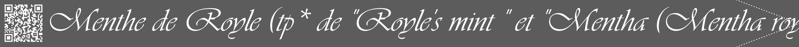 Étiquette de : Mentha royleana - format b - style blanche49viv avec qrcode et comestibilité simplifiée
