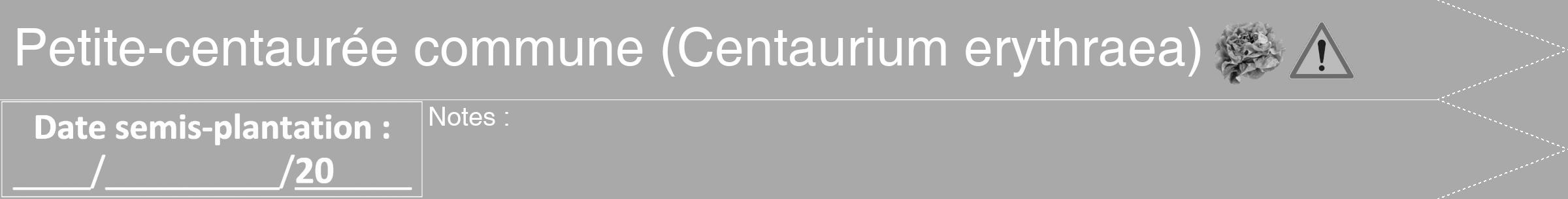 Étiquette de : Centaurium erythraea - format b - style blanche13hel avec comestibilité simplifiée