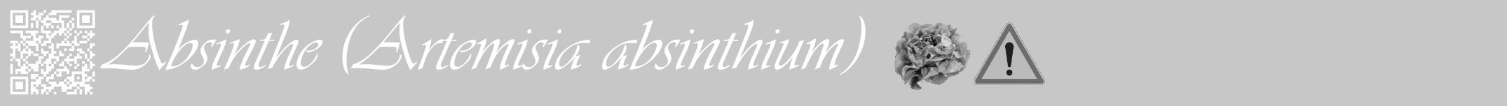 Étiquette de : Artemisia absinthium - format a - style blanche15viv avec qrcode et comestibilité simplifiée