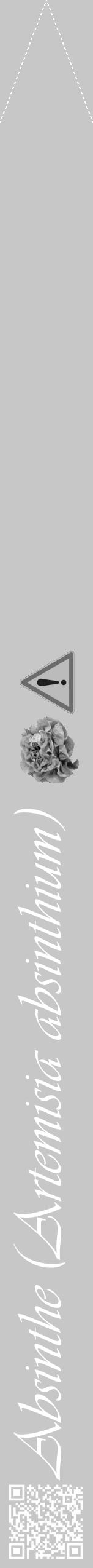 Étiquette de : Artemisia absinthium - format b - style blanche15viv avec qrcode et comestibilité simplifiée - position verticale