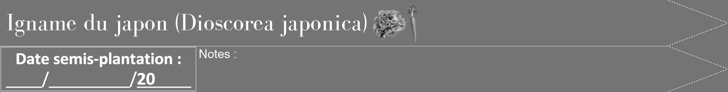 Étiquette de : Dioscorea japonica - format b - style blanche26bod avec comestibilité simplifiée