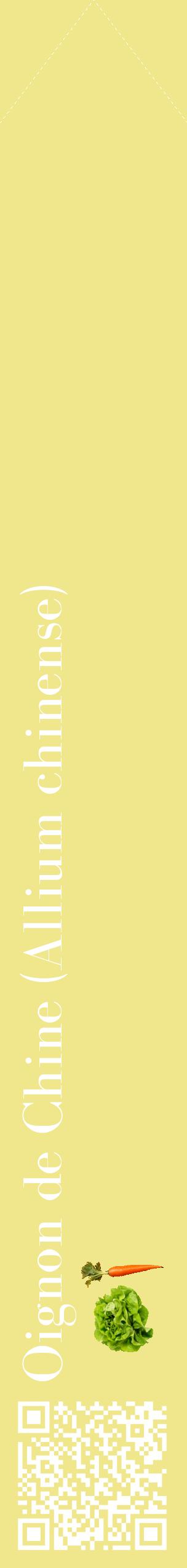 Étiquette de : Allium chinense - format c - style blanche20_simplebod avec qrcode et comestibilité simplifiée