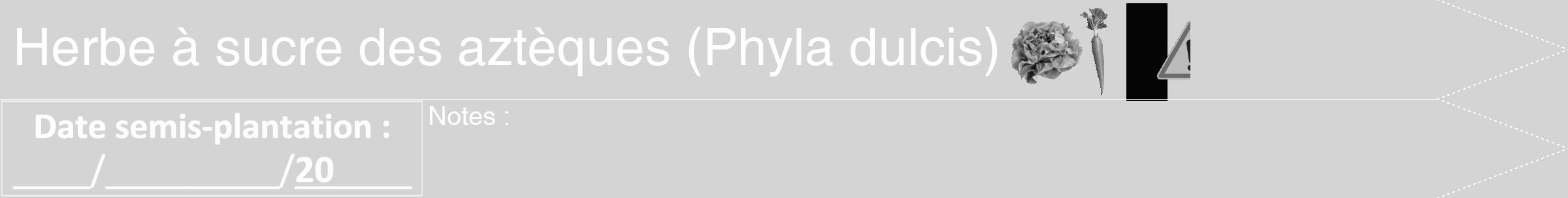 Étiquette de : Phyla dulcis - format b - style blanche40simplehel avec comestibilité simplifiée