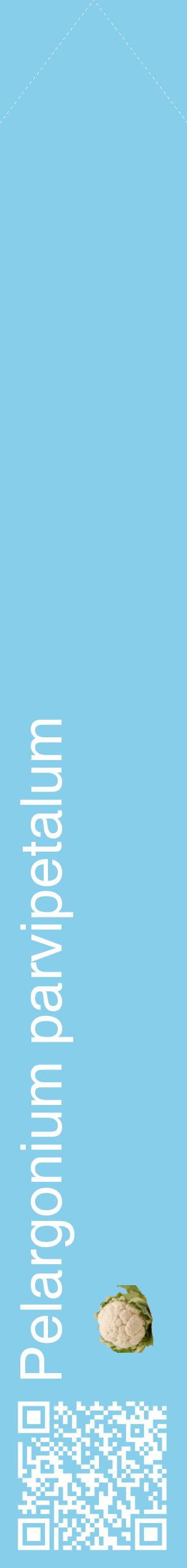 Étiquette de : Pelargonium parvipetalum - format c - style blanche1_simplehel avec qrcode et comestibilité simplifiée