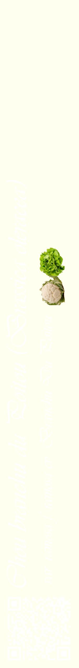 Étiquette de : Brassica oleracea var. ramosa f. ramosa cv. 'Branchu Du Poitou' - format c - style blanche19_simpleviv avec qrcode et comestibilité simplifiée