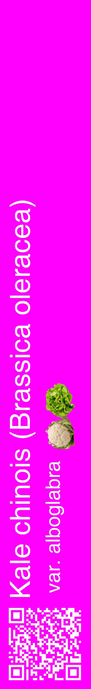 Étiquette de : Brassica oleracea var. alboglabra - format c - style blanche51_basiquehel avec qrcode et comestibilité simplifiée