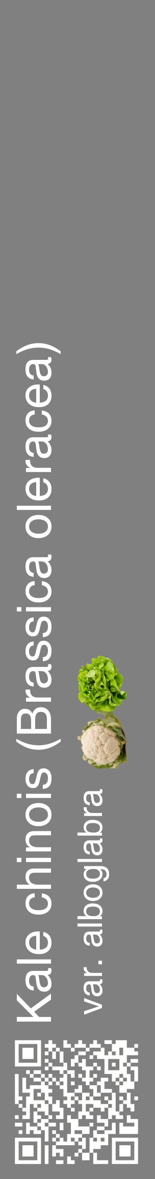 Étiquette de : Brassica oleracea var. alboglabra - format c - style blanche57_basiquehel avec qrcode et comestibilité simplifiée