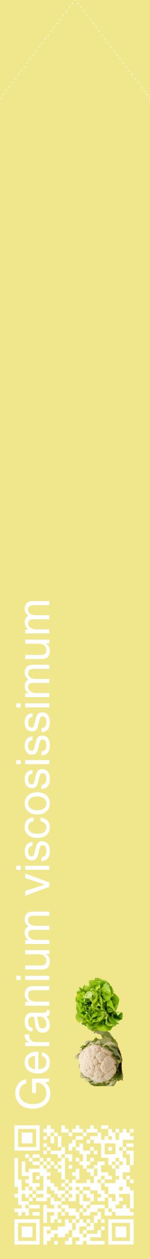 Étiquette de : Geranium viscosissimum - format c - style blanche20_simplehel avec qrcode et comestibilité simplifiée