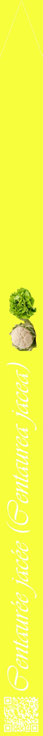 Étiquette de : Centaurea jacea - format b - style blanche18viv avec qrcode et comestibilité simplifiée