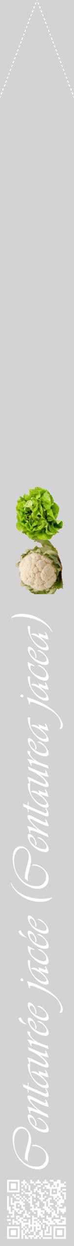 Étiquette de : Centaurea jacea - format b - style blanche56viv avec qrcode et comestibilité simplifiée