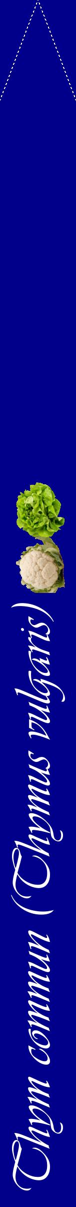Étiquette de : Thymus vulgaris - format b - style blanche7viv avec comestibilité simplifiée