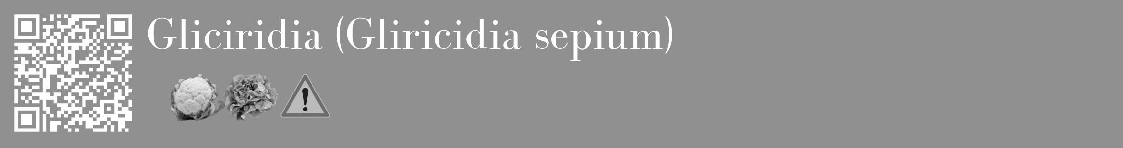 Étiquette de : Gliricidia sepium - format c - style blanche4_basique_basiquebod avec qrcode et comestibilité simplifiée