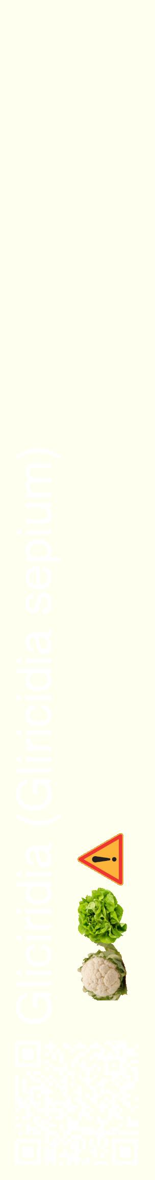 Étiquette de : Gliricidia sepium - format c - style blanche19_basiquehel avec qrcode et comestibilité simplifiée