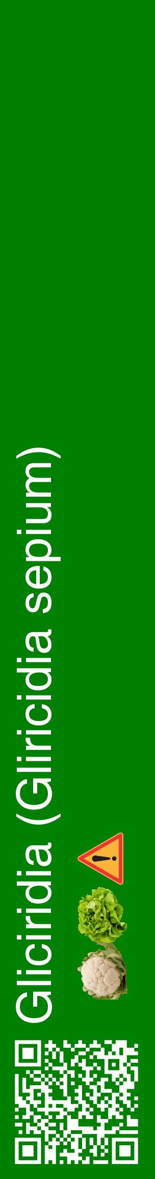 Étiquette de : Gliricidia sepium - format c - style blanche9_basiquehel avec qrcode et comestibilité simplifiée