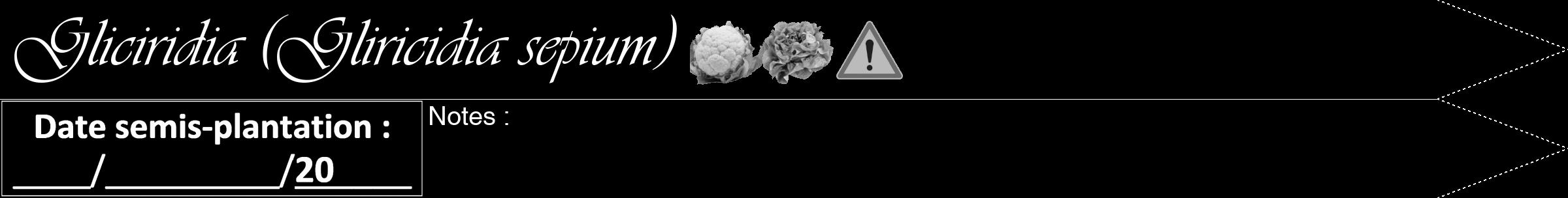 Étiquette de : Gliricidia sepium - format b - style blanche59viv avec comestibilité simplifiée