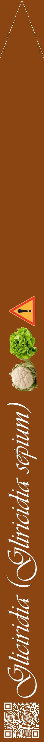 Étiquette de : Gliricidia sepium - format b - style blanche30viv avec qrcode et comestibilité simplifiée