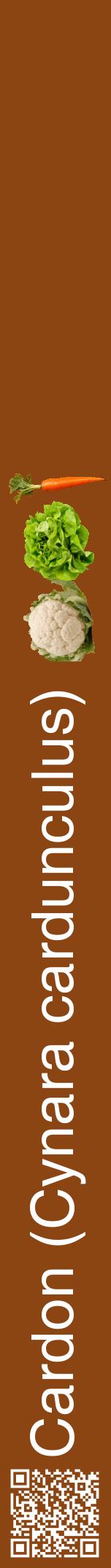 Étiquette de : Cynara cardunculus - format a - style blanche30hel avec qrcode et comestibilité simplifiée