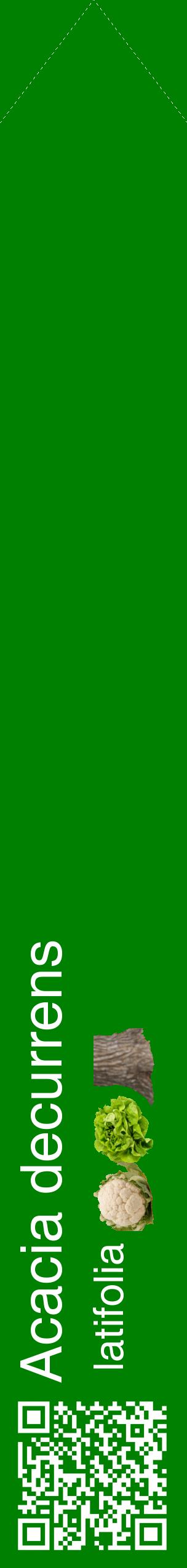 Étiquette de : Acacia decurrens latifolia - format c - style blanche9_simplehel avec qrcode et comestibilité simplifiée