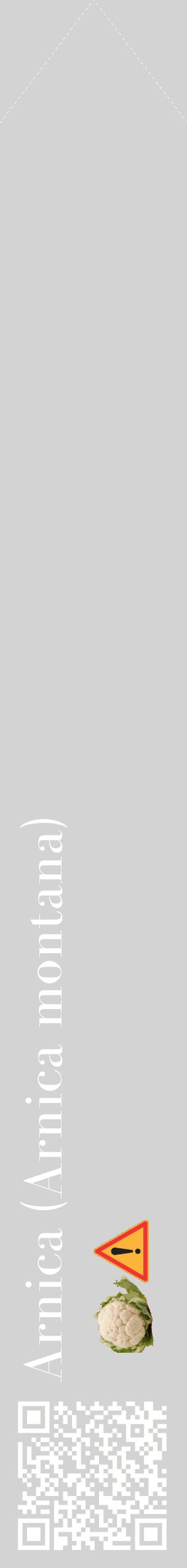 Étiquette de : Arnica montana - format c - style blanche56_simplebod avec qrcode et comestibilité simplifiée
