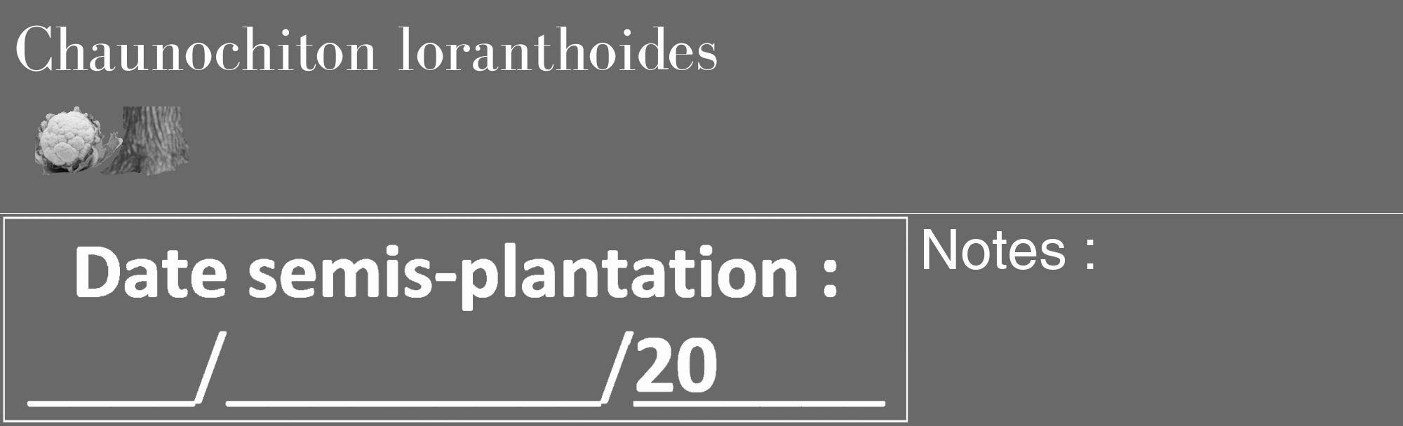Étiquette de : Chaunochiton loranthoides - format c - style blanche51_basique_basiquebod avec comestibilité simplifiée