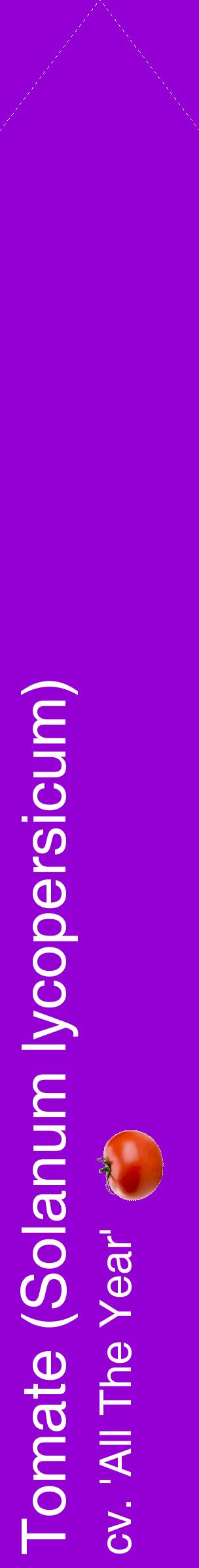 Étiquette de : Solanum lycopersicum cv. 'All The Year' - format c - style blanche48_simplehel avec comestibilité simplifiée