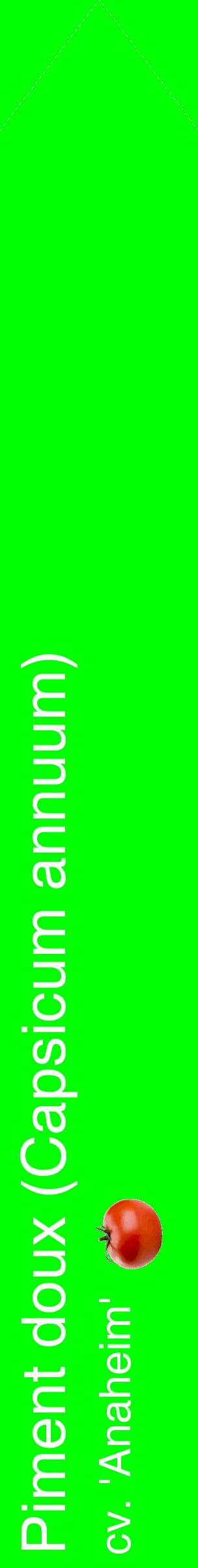 Étiquette de : Capsicum annuum cv. 'Anaheim' - format c - style blanche16_simplehel avec comestibilité simplifiée