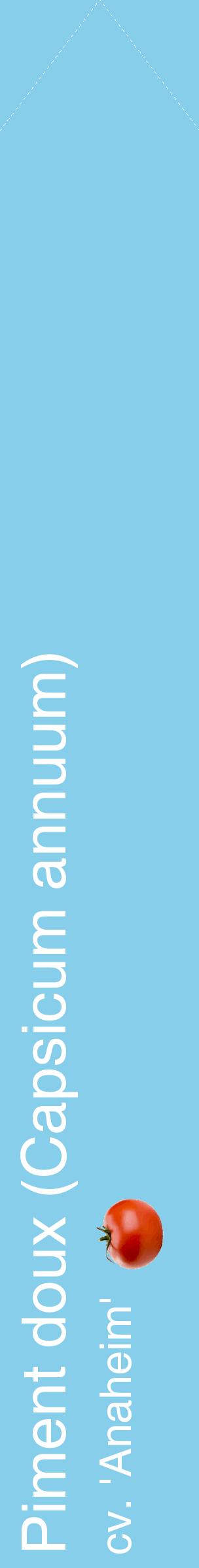 Étiquette de : Capsicum annuum cv. 'Anaheim' - format c - style blanche1_simplehel avec comestibilité simplifiée
