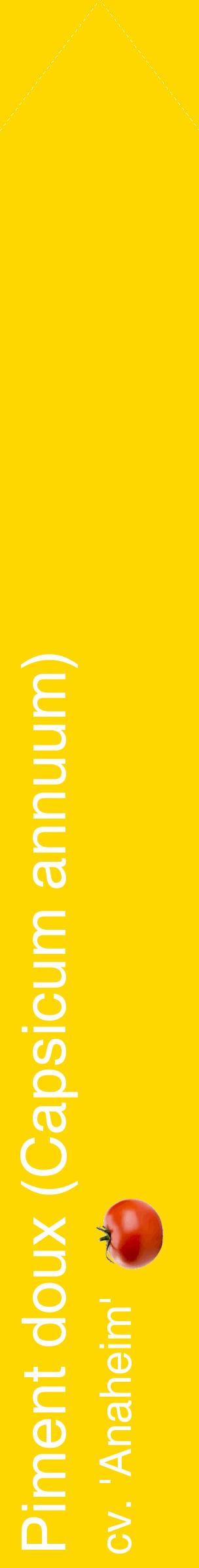 Étiquette de : Capsicum annuum cv. 'Anaheim' - format c - style blanche21_simplehel avec comestibilité simplifiée