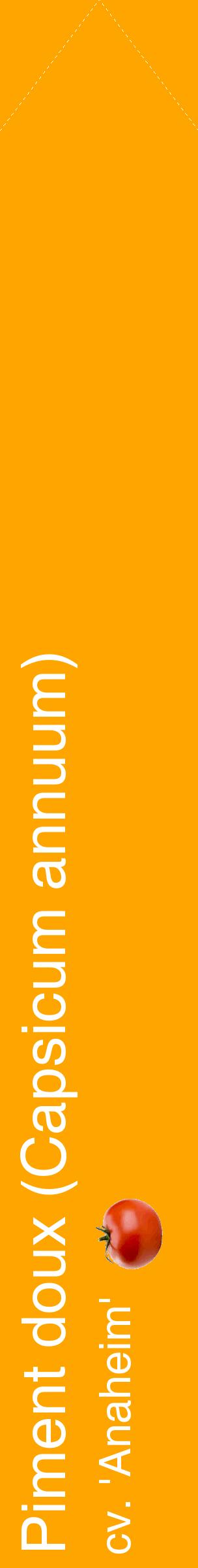 Étiquette de : Capsicum annuum cv. 'Anaheim' - format c - style blanche22_simplehel avec comestibilité simplifiée