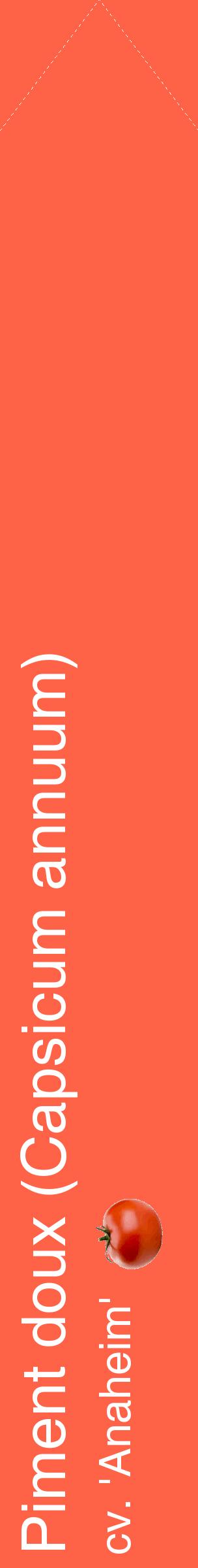 Étiquette de : Capsicum annuum cv. 'Anaheim' - format c - style blanche25_simplehel avec comestibilité simplifiée