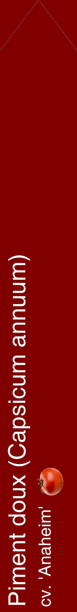 Étiquette de : Capsicum annuum cv. 'Anaheim' - format c - style blanche29_simplehel avec comestibilité simplifiée