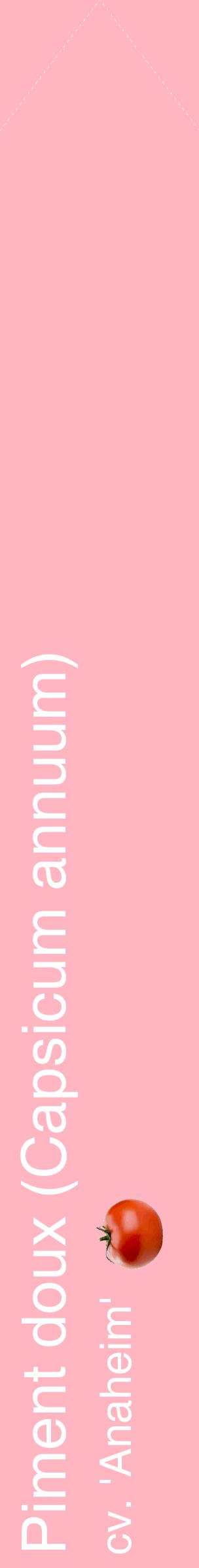 Étiquette de : Capsicum annuum cv. 'Anaheim' - format c - style blanche41_simplehel avec comestibilité simplifiée