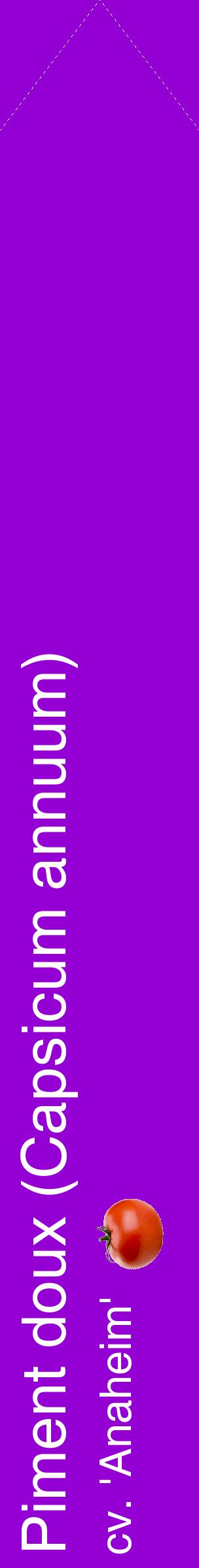 Étiquette de : Capsicum annuum cv. 'Anaheim' - format c - style blanche48_simplehel avec comestibilité simplifiée