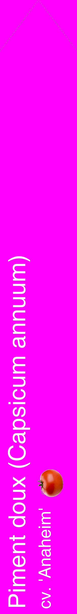 Étiquette de : Capsicum annuum cv. 'Anaheim' - format c - style blanche51_simplehel avec comestibilité simplifiée