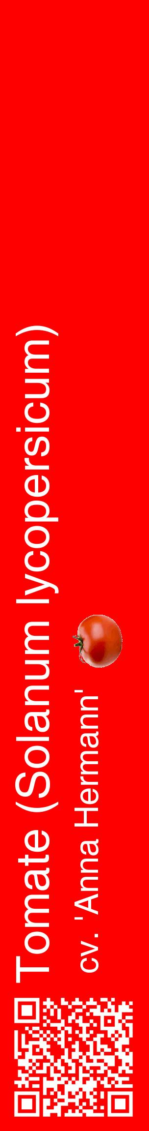 Étiquette de : Solanum lycopersicum cv. 'Anna Hermann' - format c - style blanche27_basiquehel avec qrcode et comestibilité simplifiée
