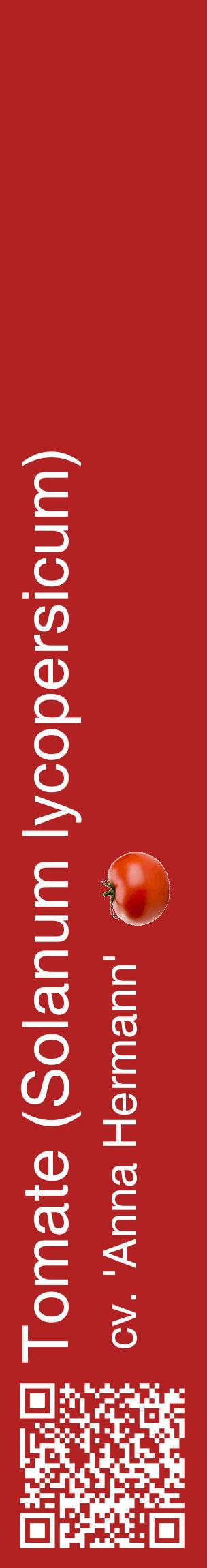 Étiquette de : Solanum lycopersicum cv. 'Anna Hermann' - format c - style blanche28_basiquehel avec qrcode et comestibilité simplifiée
