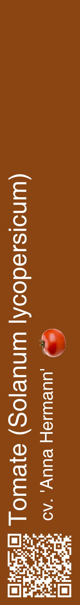 Étiquette de : Solanum lycopersicum cv. 'Anna Hermann' - format c - style blanche30_basiquehel avec qrcode et comestibilité simplifiée