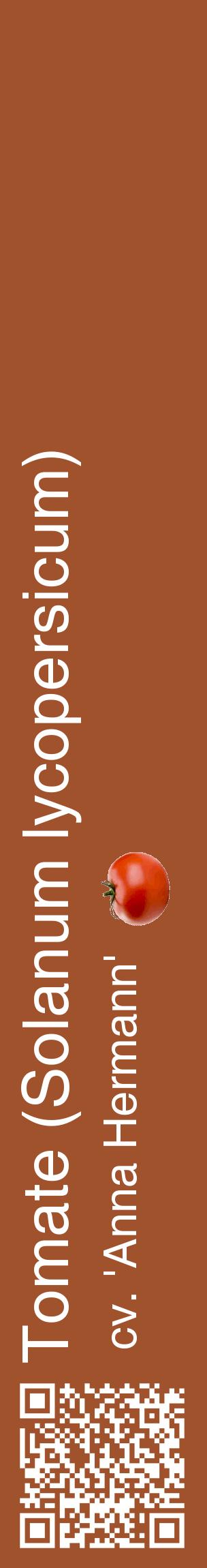 Étiquette de : Solanum lycopersicum cv. 'Anna Hermann' - format c - style blanche32_basiquehel avec qrcode et comestibilité simplifiée
