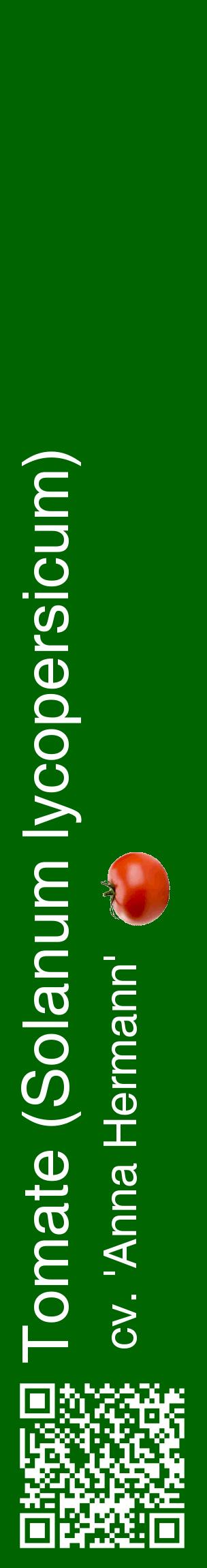Étiquette de : Solanum lycopersicum cv. 'Anna Hermann' - format c - style blanche8_basiquehel avec qrcode et comestibilité simplifiée
