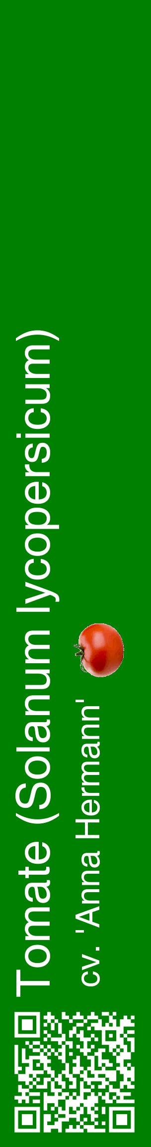 Étiquette de : Solanum lycopersicum cv. 'Anna Hermann' - format c - style blanche9_basiquehel avec qrcode et comestibilité simplifiée